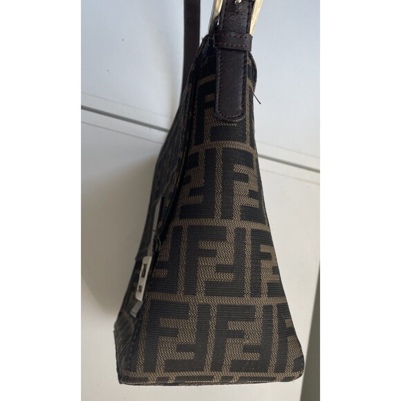 VTG RARE FENDI Zucca Pattern Shoulder Bag Hand Bag Mamma Baguette 71-15980-001 - Picture 16 of 16